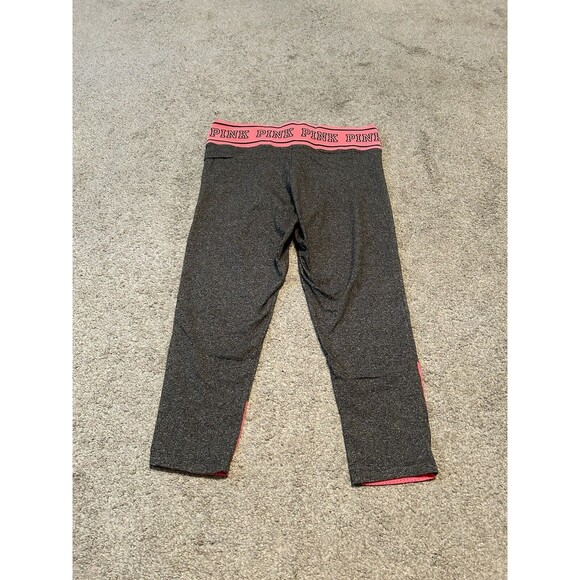Victoria's Secret Pink Leggings Gray Logo Waistband Athleisure Yoga Size Large‎ - Picture 8 of 8